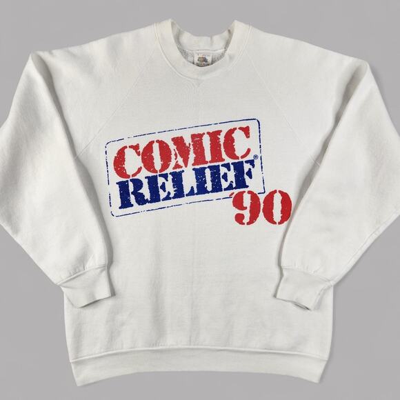 Fruit of the Loom Other - VTG Comic Relief Sweatshirt Adult L White USA Radio City NYC 1990 Robin Williams
